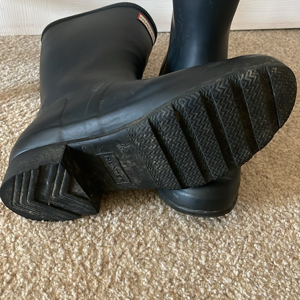 Hunter Black Mid-Calf Rain Boots - Picture 2 of 4